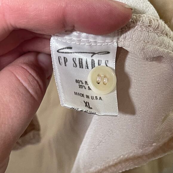 CP Shades x Gorsuch The Alana Chmpagne Washed Velvet Button Up Shirt size XL - Picture 3 of 7